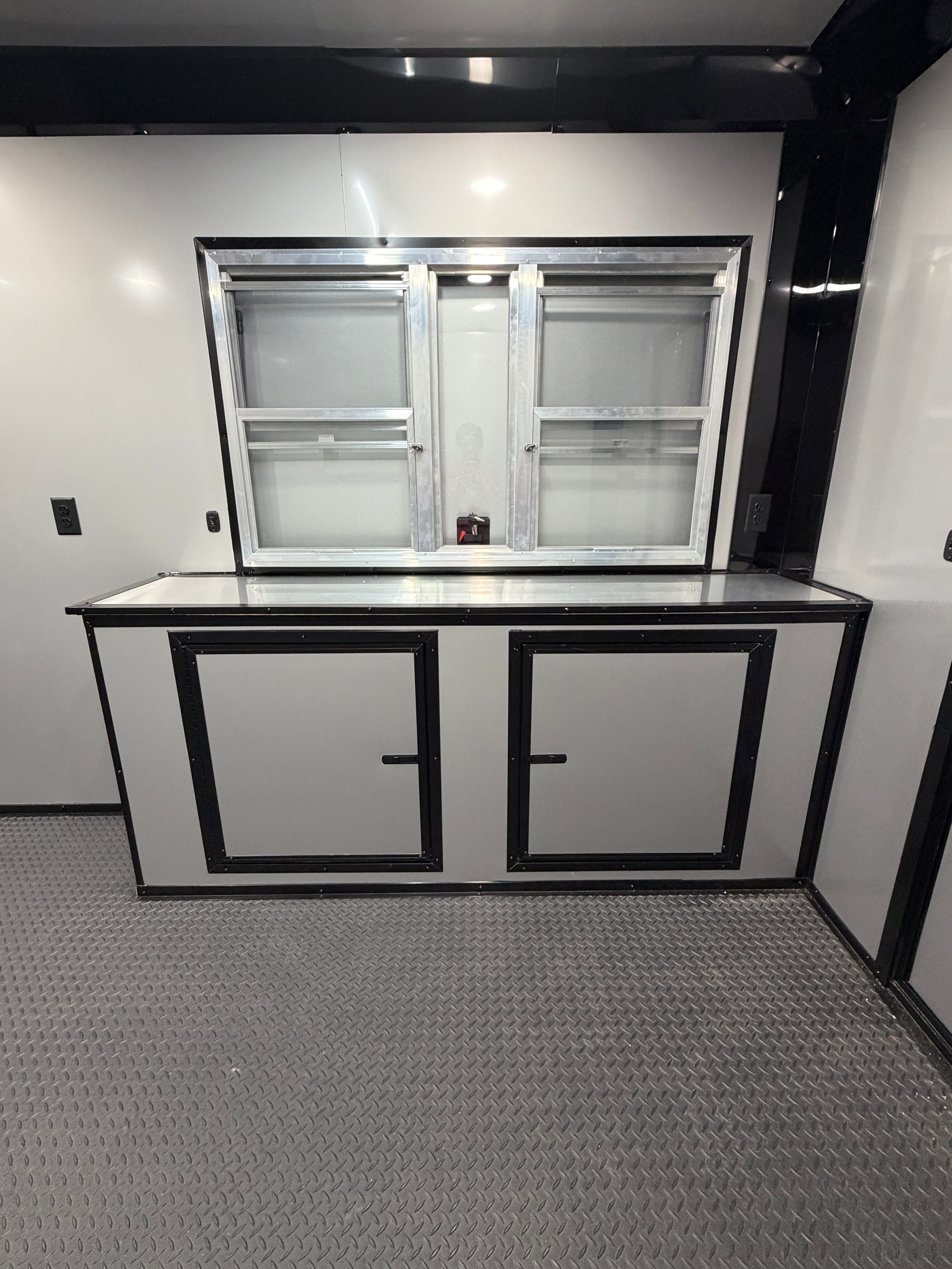 8.5X26TA Charcoal Concession Porch Trailer