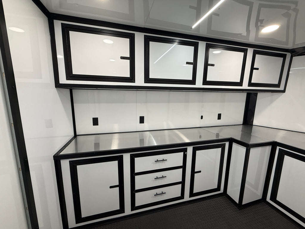 8.5x18 White Gullwing Porch Trailer — image 3 of 19