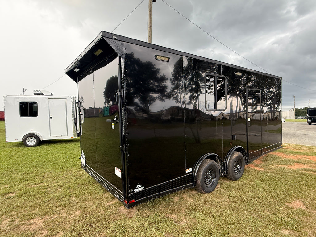 8.5X20  Black Race Ready Trailer | Full Bathroom