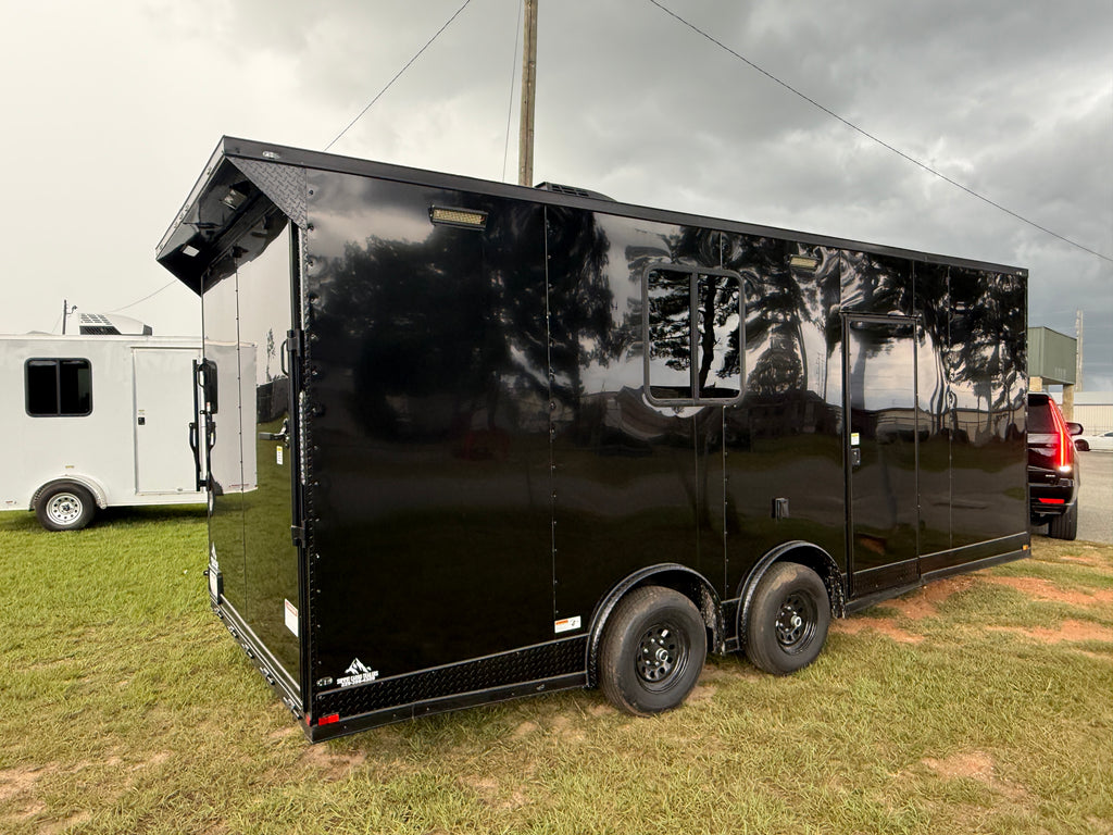 8.5X20  Black Race Ready Trailer | Full Bathroom