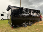 8.5X20  Black Race Ready Trailer | Full Bathroom