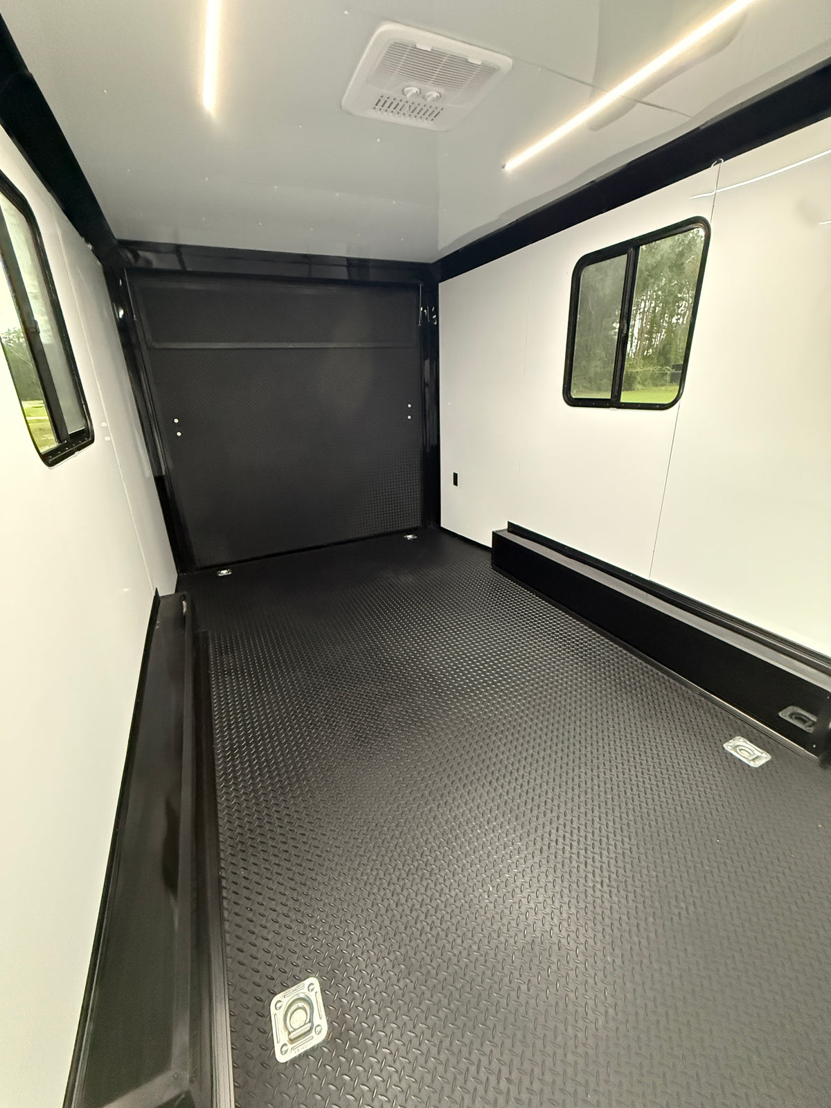 8.5X20  Black Race Ready Trailer | Full Bathroom