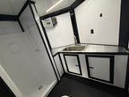 8.5X20  Black Race Ready Trailer | Full Bathroom