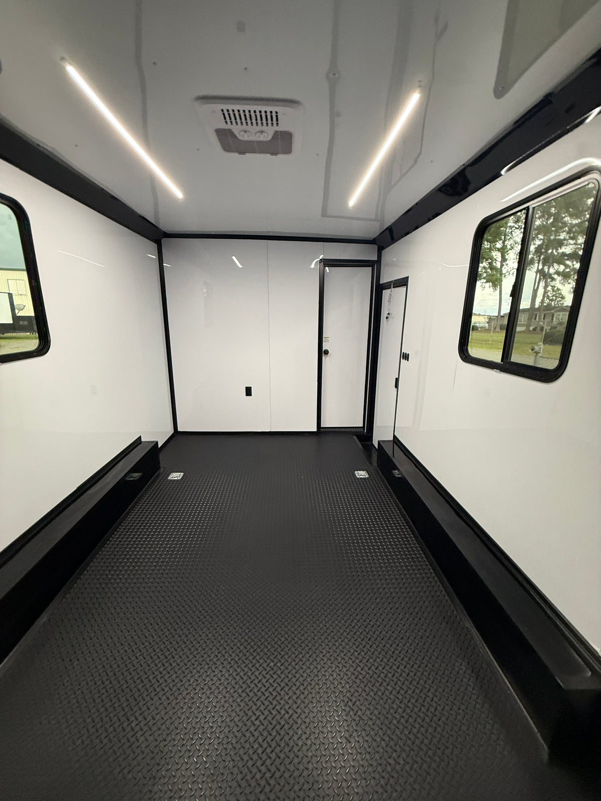8.5X20  Black Race Ready Trailer | Full Bathroom