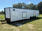 8.5X36 White Car Hauler Trailer | 2 Car Hauler