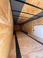 8.5X36 White Car Hauler Trailer | 2 Car Hauler