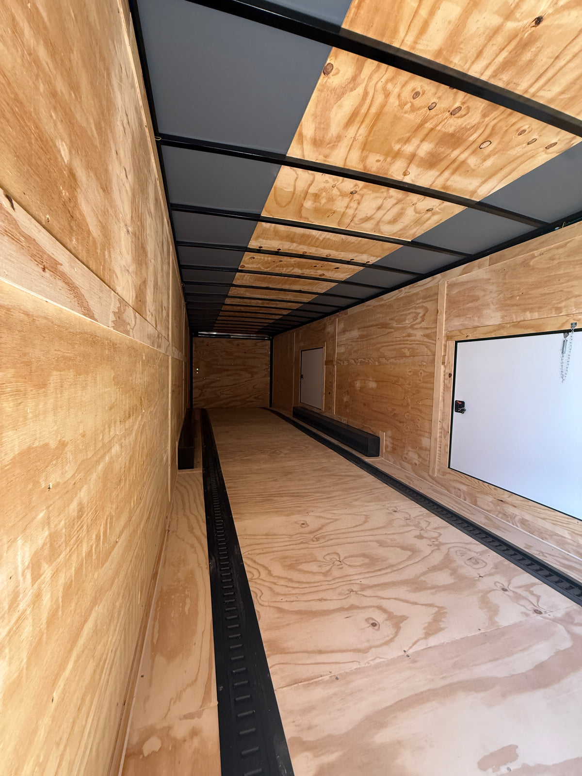 8.5X36 White Car Hauler Trailer | 2 Car Hauler