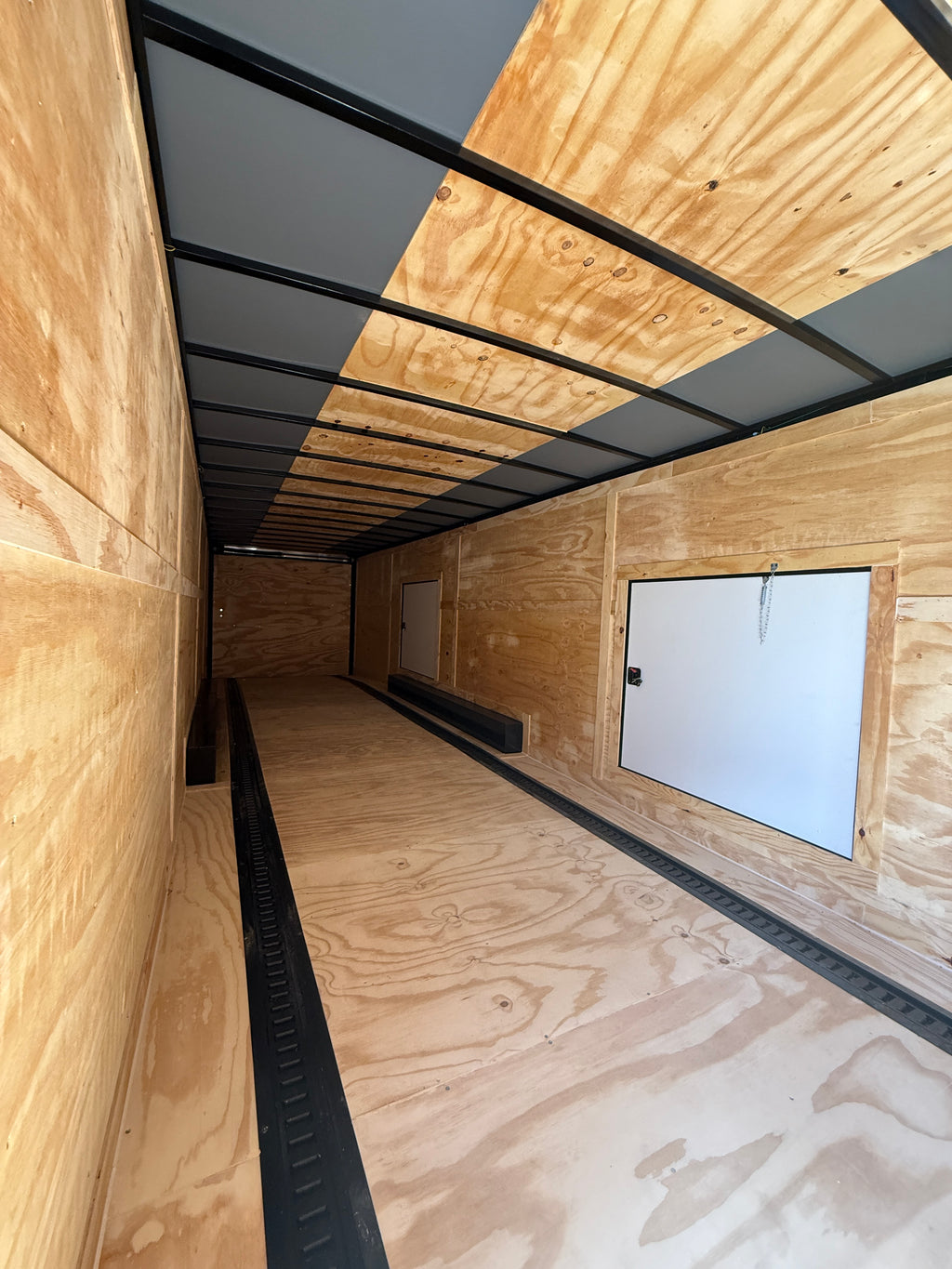 8.5X36 White Car Hauler Trailer | 2 Car Hauler