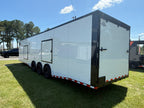 8.5X36 White Car Hauler Trailer | 2 Car Hauler