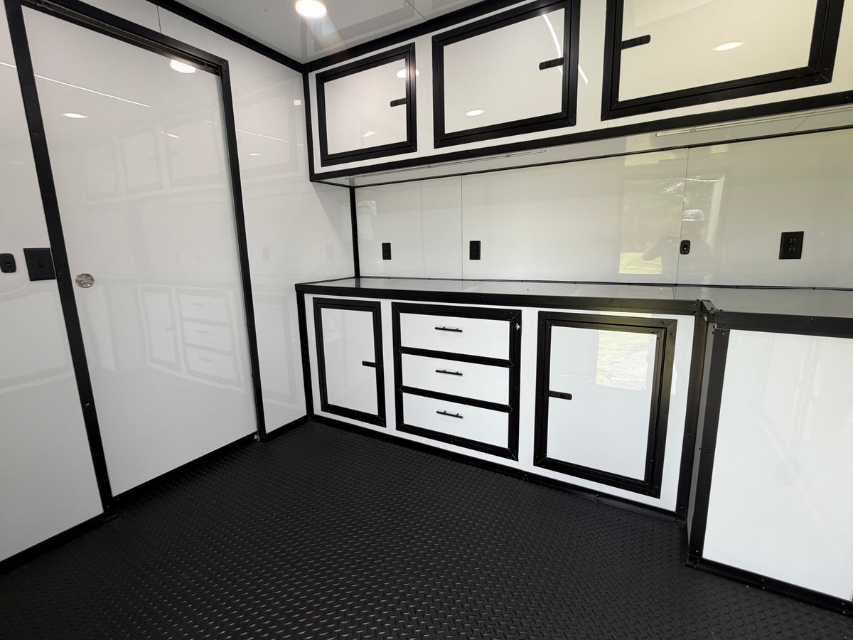 8.5x18 White Gullwing Porch Trailer — image 16 of 19