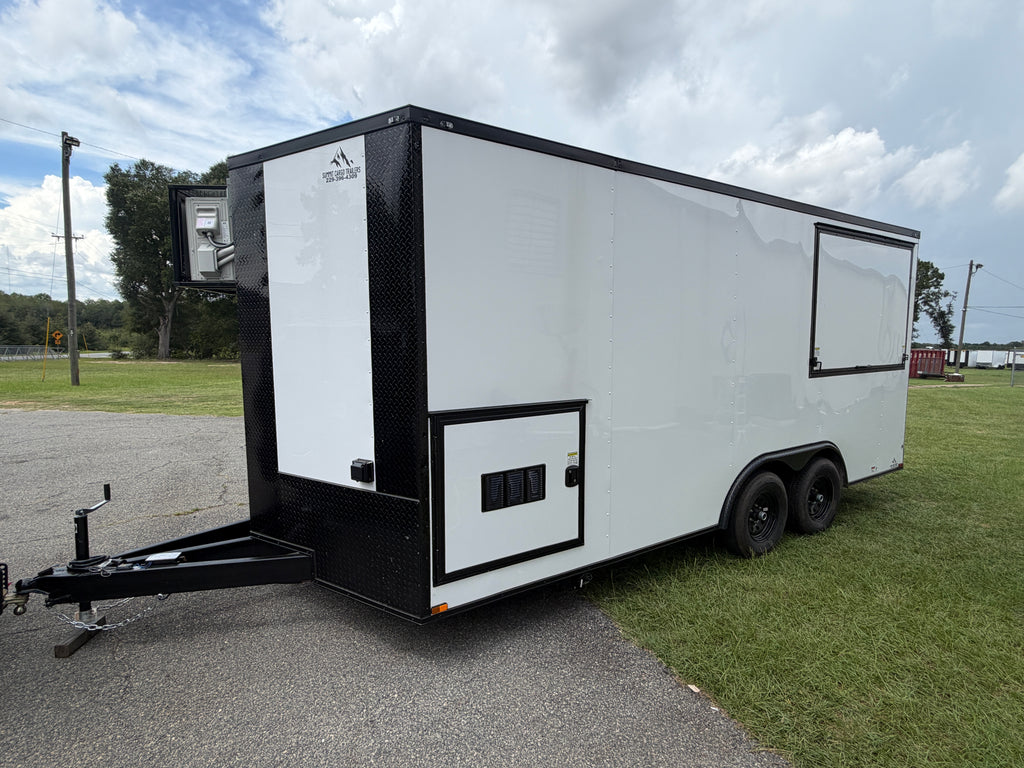 8.5x18 White Gullwing Porch Trailer — image 17 of 19