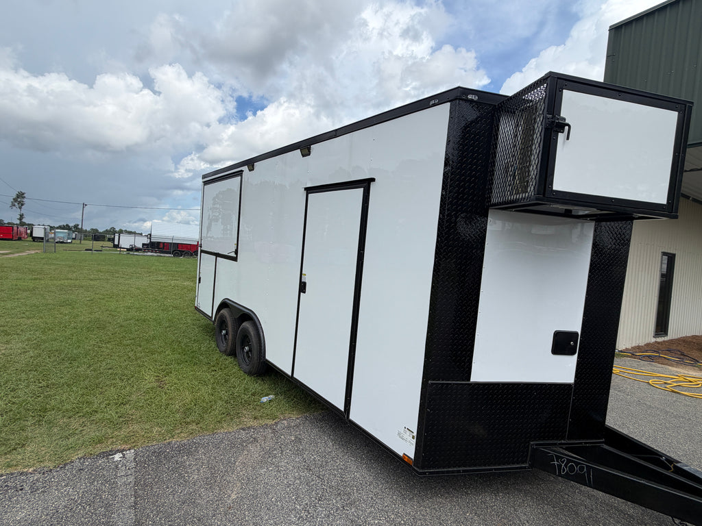 8.5x18 White Gullwing Porch Trailer — image 18 of 19