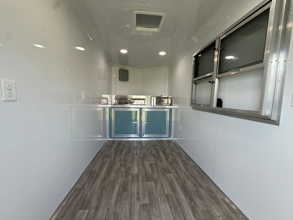 6X12SA Polar Blue Concession Trailer | Beverage Trailer