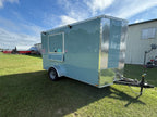 6X12SA Polar Blue Concession Trailer | Beverage Trailer