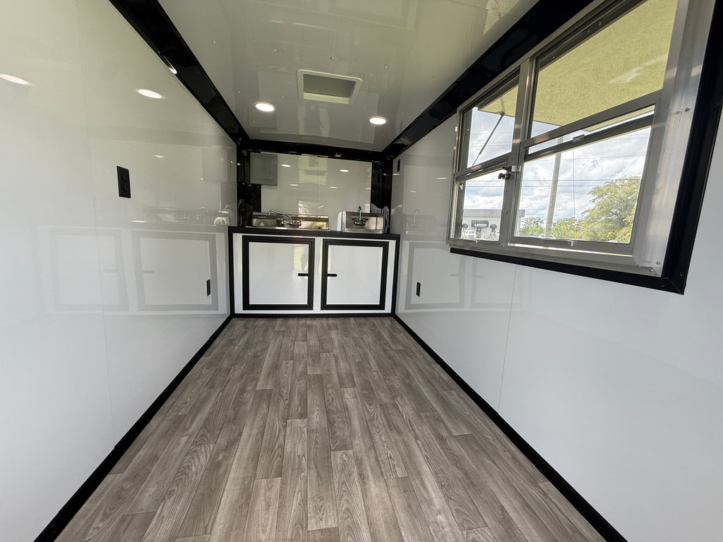 6X12SA Black Concession Trailer | Coffee Trailer