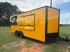 8.5x18TA Yellow Concession Porch Trailer — image 9 of 11
