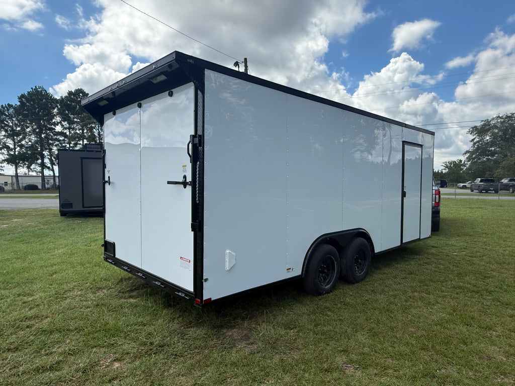8.5X20 White Standard Car Hauler Trailer