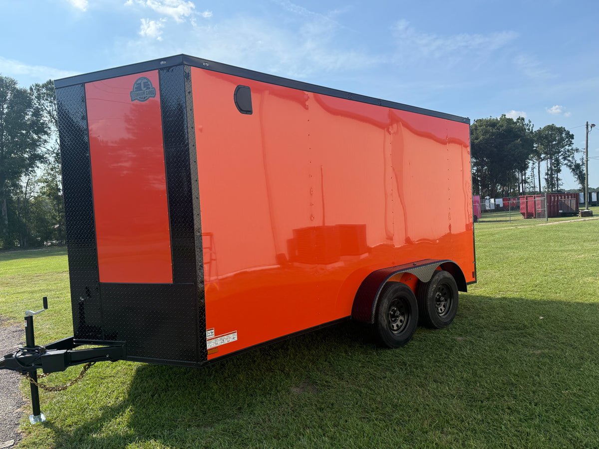 7X14TA Orange Standard Trailer | Enclosed Cargo Trailer