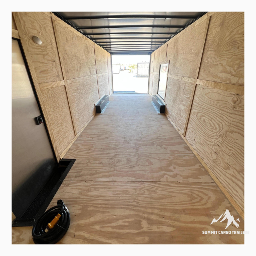 8.5X28TA3 White Standard Car Hauler Trailer