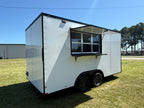 8.5X16 White Beverage Trailer | Coffee Trailer