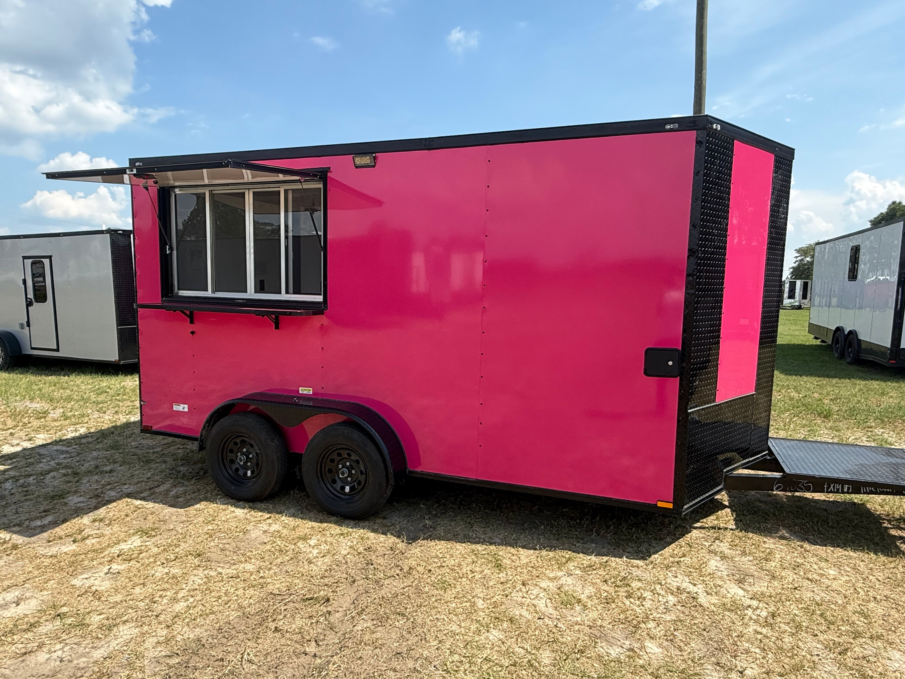 7X14TA Pink Concession Trailer