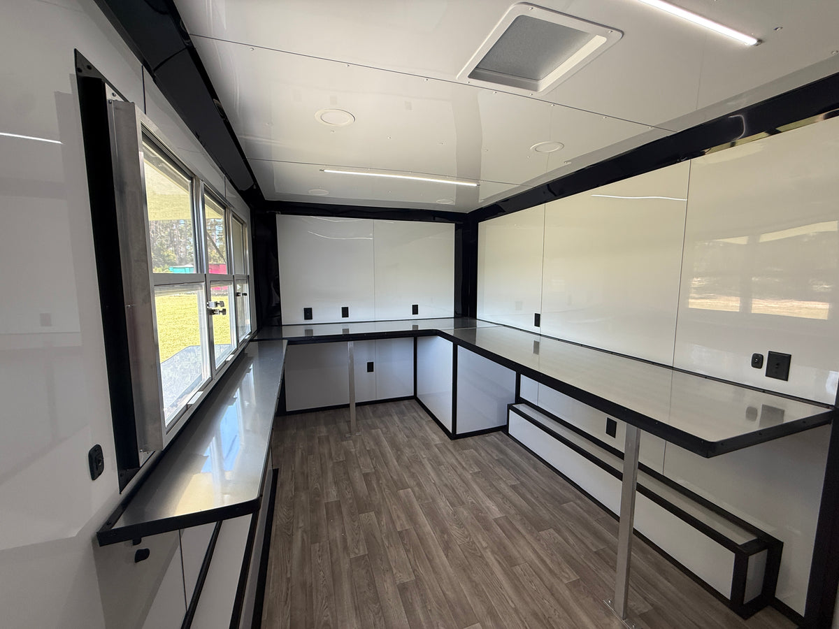 8.5X16 White Beverage Trailer | Coffee Trailer