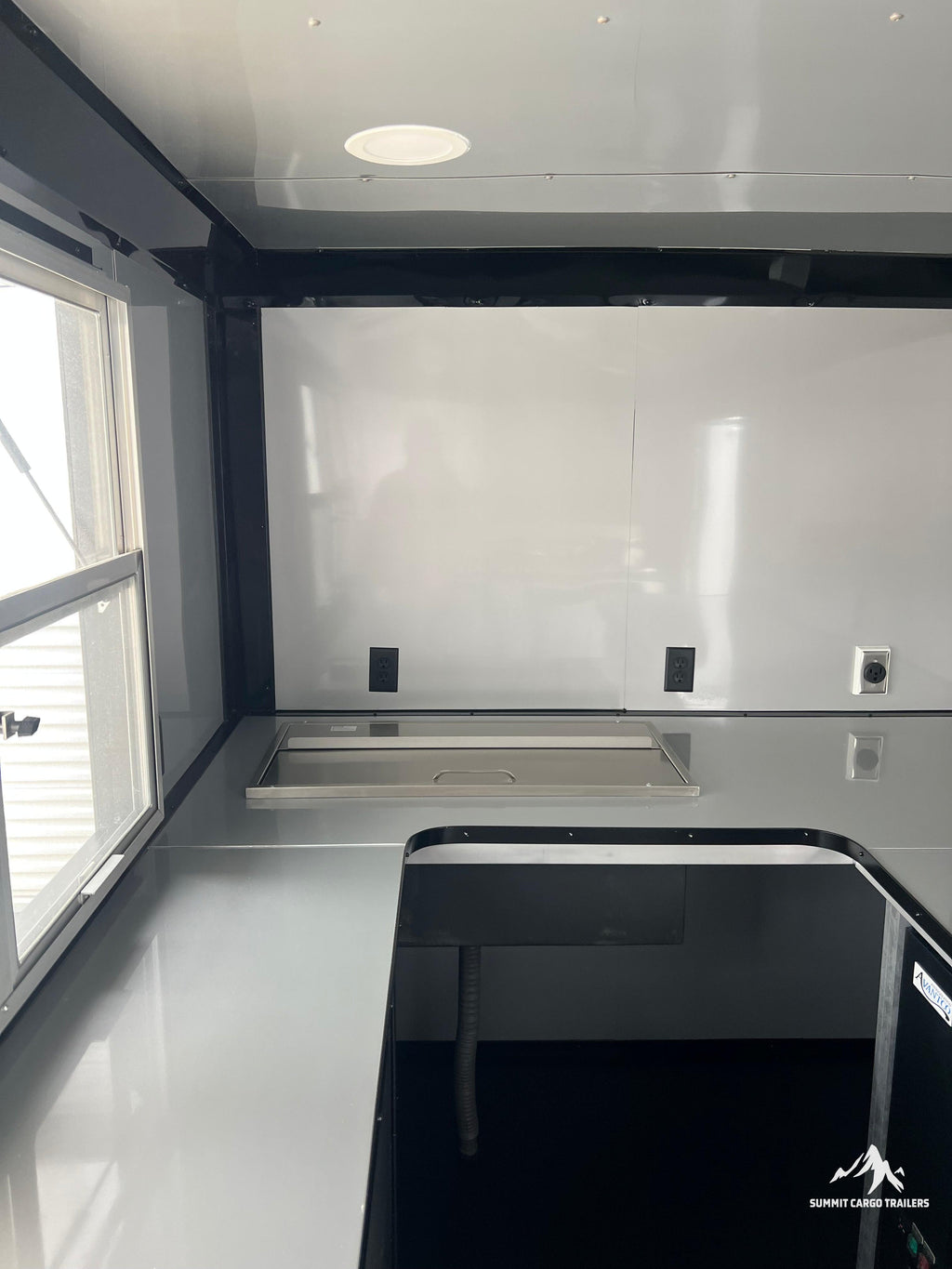 7X14TA Black Beverage Concession Trailer