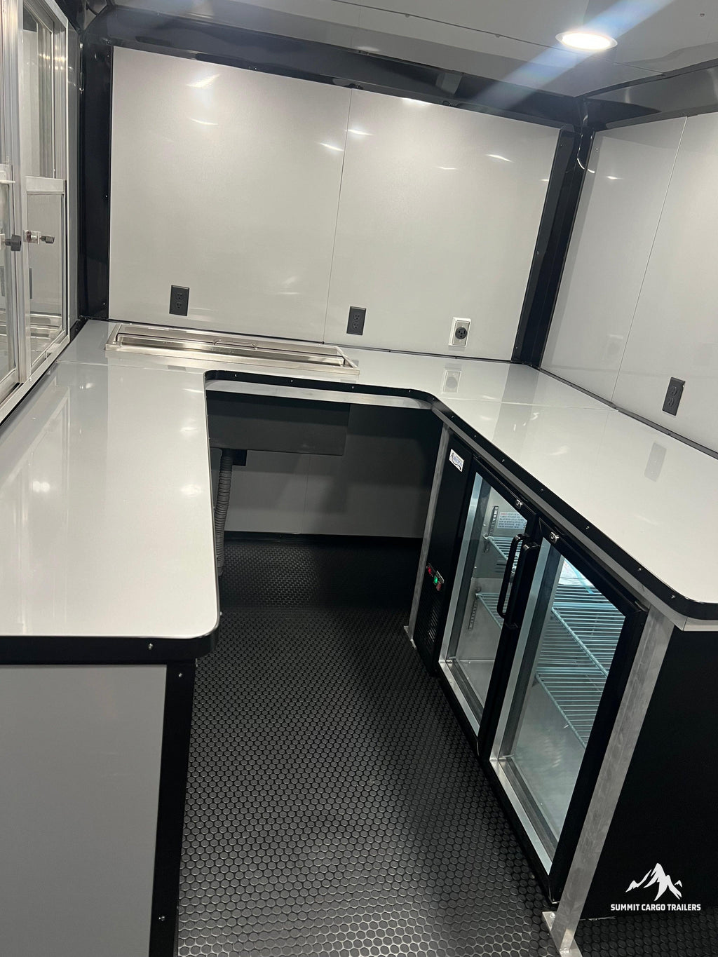 7X14TA Black Beverage Concession Trailer