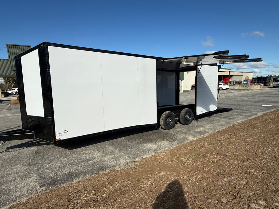 8.5x24 White Race Ready Trailer Removable Fender — image 1 of 15