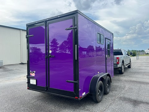 7X12TA Purple Dog Grooming Trailer