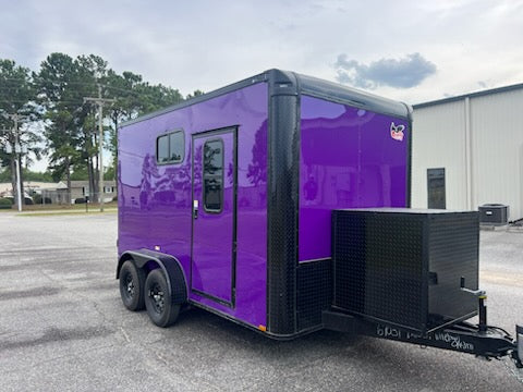7X12TA Purple Dog Grooming Trailer