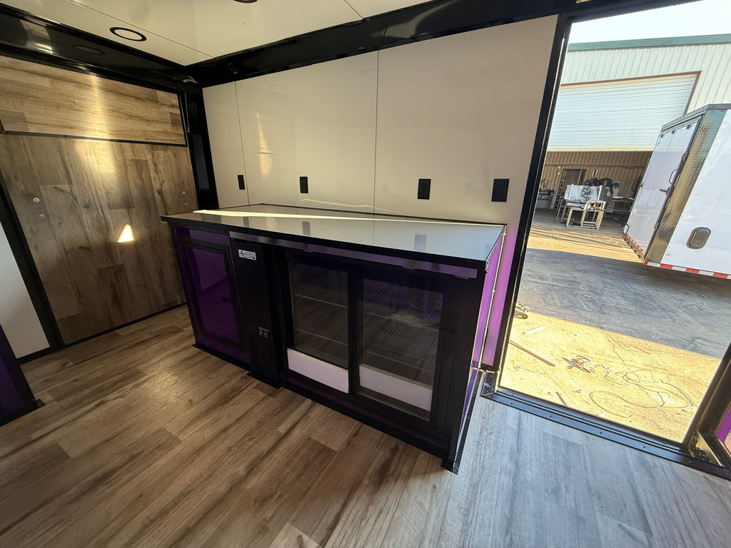 8.5X14 Purple Concession Trailer | Beverage Trailer