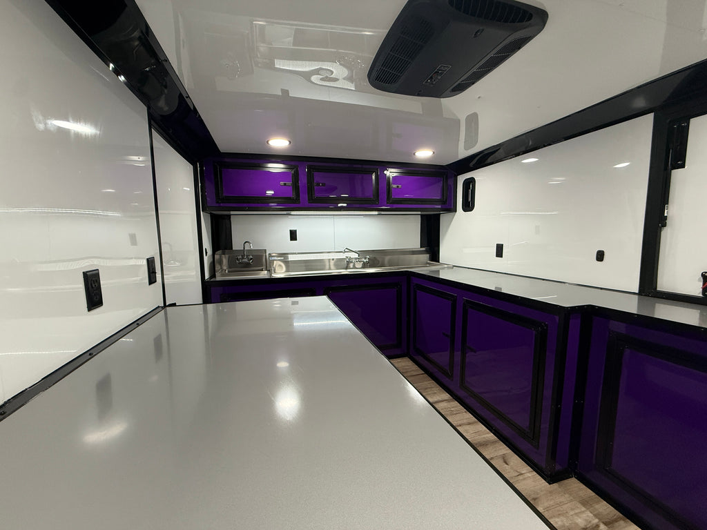 8.5X14 Purple Concession Trailer | Beverage Trailer