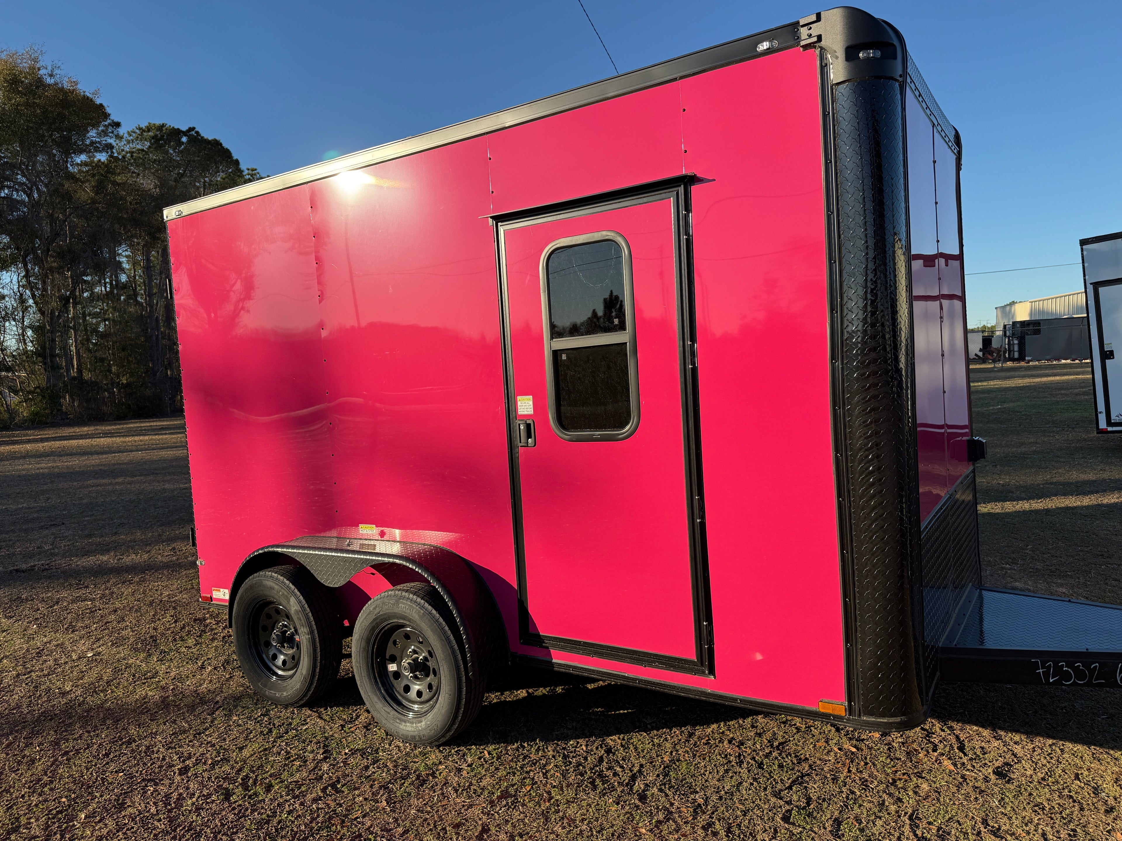 6X12TA Pink Dog Grooming Trailer