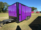 8.5X14 Purple Concession Trailer | Beverage Trailer