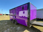 8.5X14 Purple Concession Trailer | Beverage Trailer
