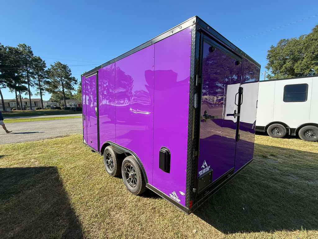 8.5X14 Purple Concession Trailer | Beverage Trailer