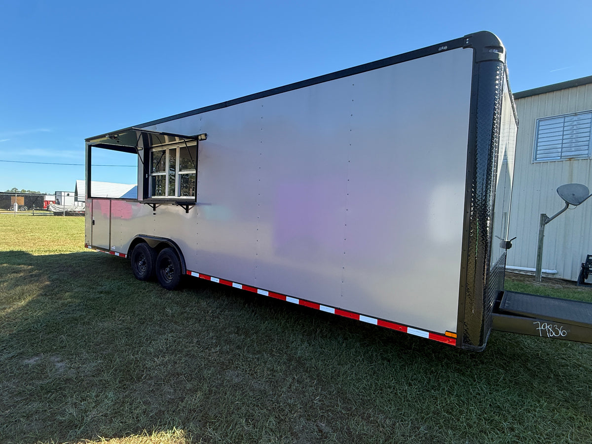 8.5x26TA3 Silver Frost BBQ Porch Trailer — image 1 of 11