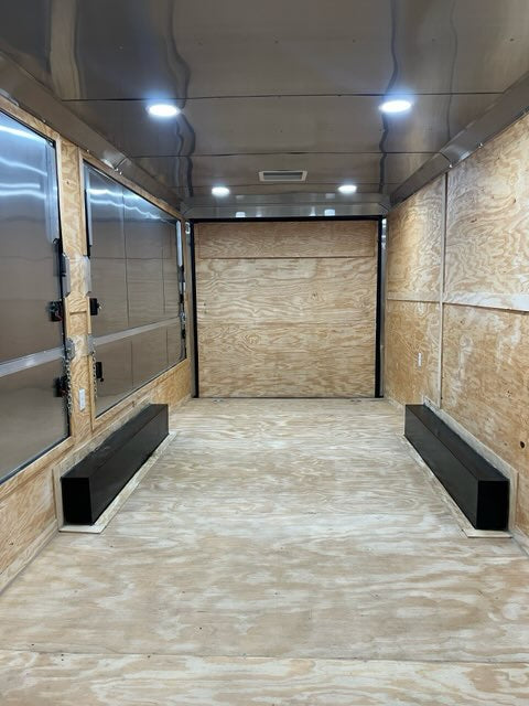 8.5X24TA3 White Gullwing Vendor Trailer