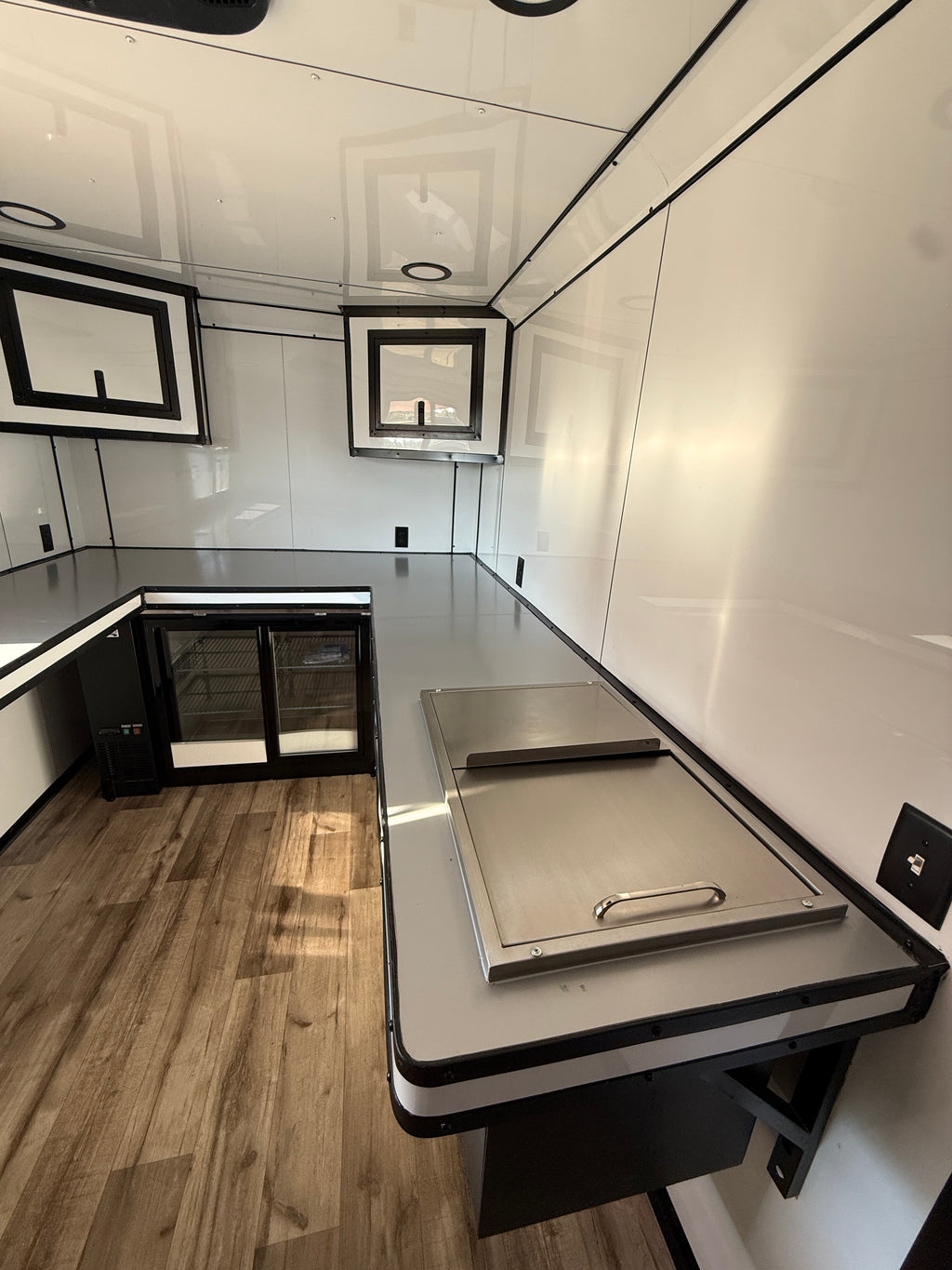 7x14TA Pink Beverage Trailer | Fridge | Ice Bin