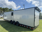 8.5X42TA Silver Race Ready Gooseneck Trailer | Living Quarters