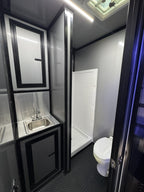 8.5X42TA Silver Race Ready Gooseneck Trailer | Living Quarters