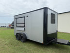 7x14TA Silver Frost Coffee Trailer | Beverage Trailer