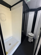 8.5x24TA  Black Race Ready Trailer | Full Bathroom