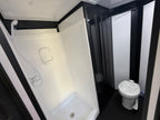8.5x24TA  Black Race Ready Trailer | Full Bathroom