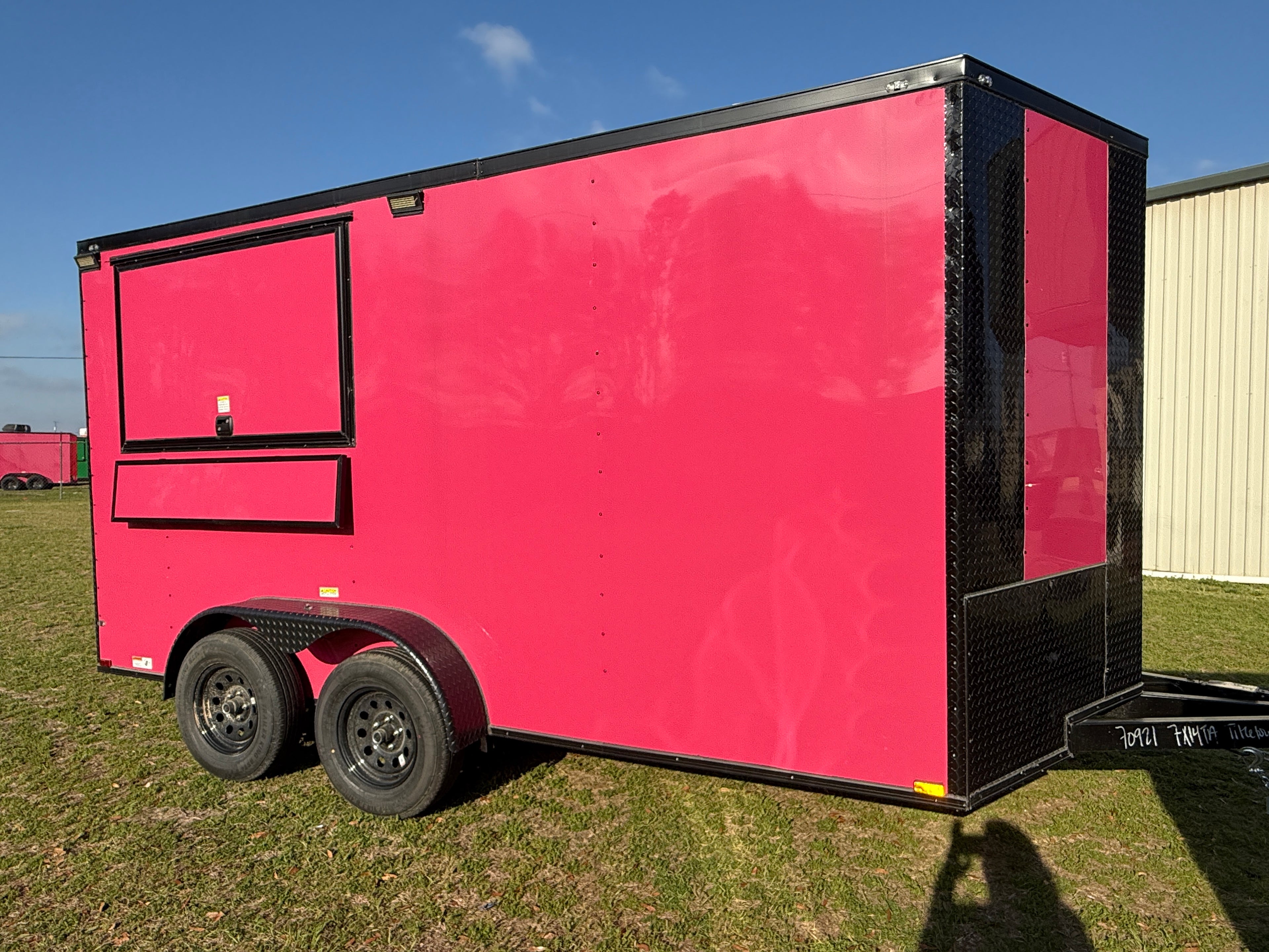 7X14TA Pink Concession Trailer