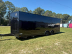 8.5x24TA  Black Race Ready Trailer | Full Bathroom
