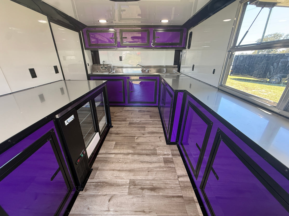 8.5x14 Purple Beverage Concession Trailer | VIN 76271