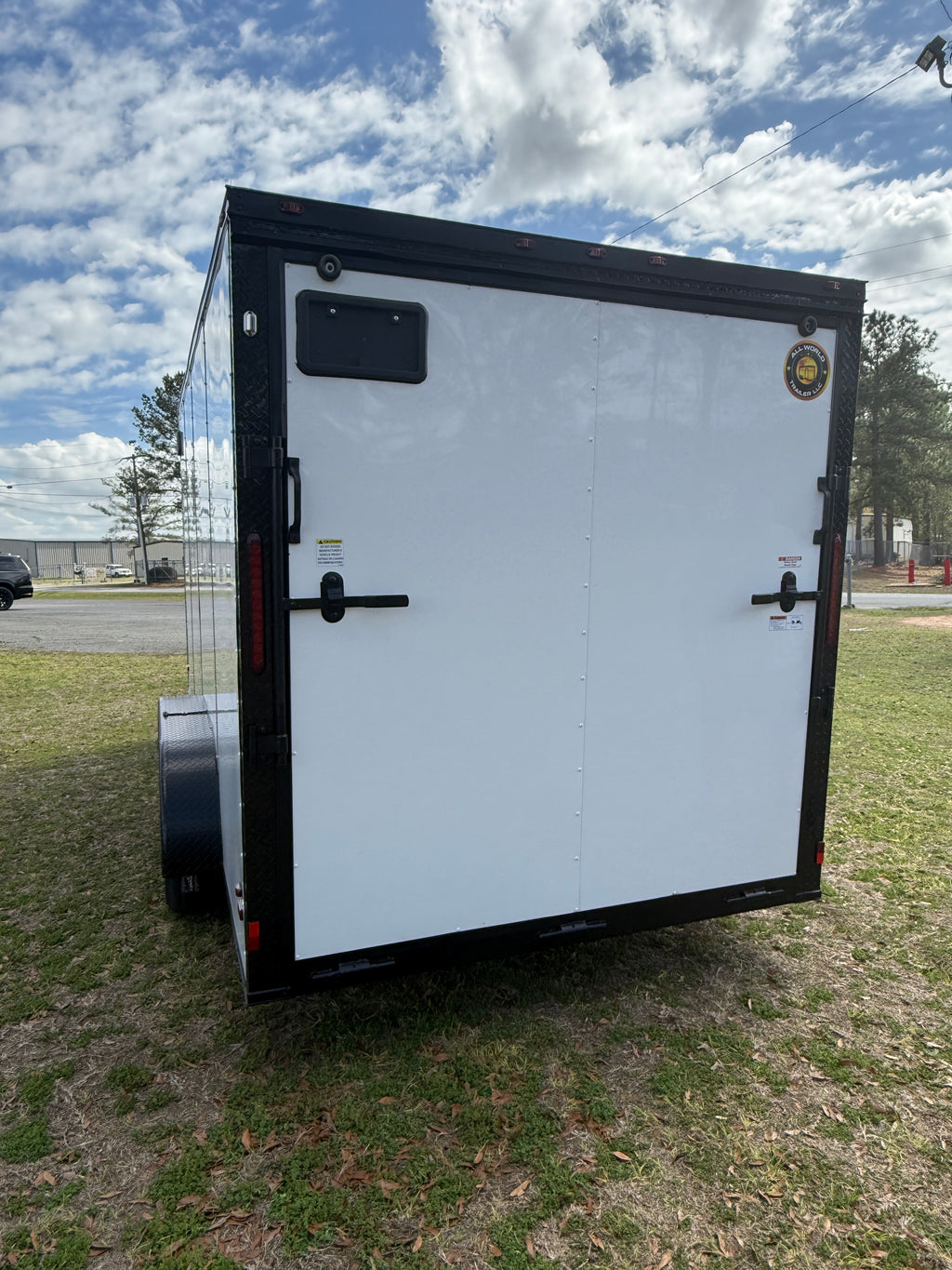 7X16TA White Standard Trailer BOP