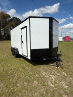 7X16TA White Standard Trailer BOP